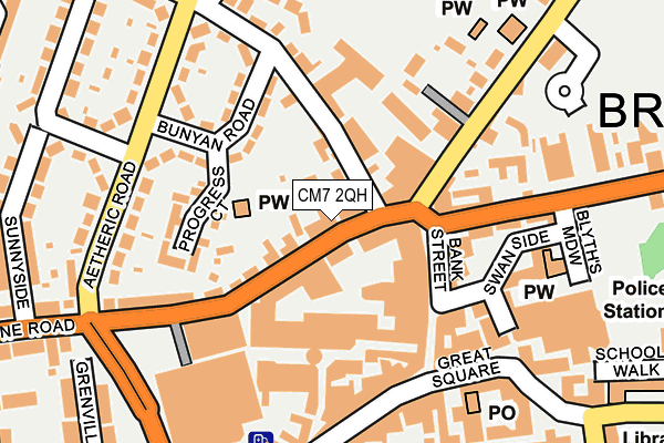 CM7 2QH map - OS OpenMap – Local (Ordnance Survey)