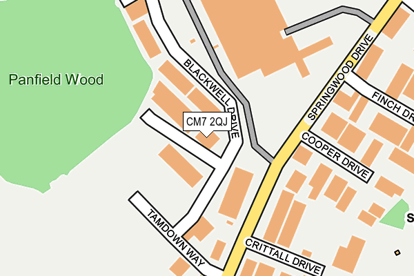 CM7 2QJ map - OS OpenMap – Local (Ordnance Survey)