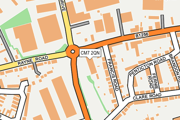 CM7 2QN map - OS OpenMap – Local (Ordnance Survey)