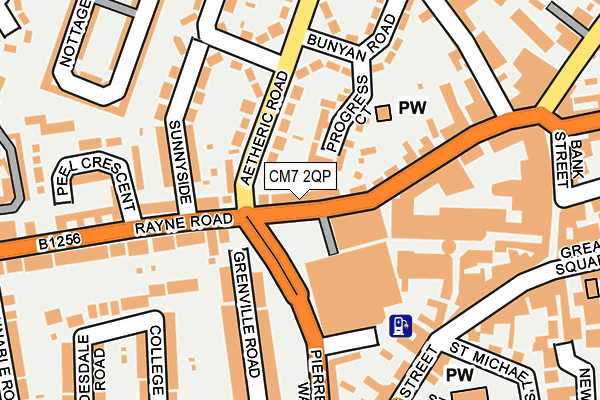 CM7 2QP map - OS OpenMap – Local (Ordnance Survey)