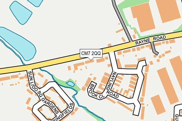 CM7 2QQ map - OS OpenMap – Local (Ordnance Survey)