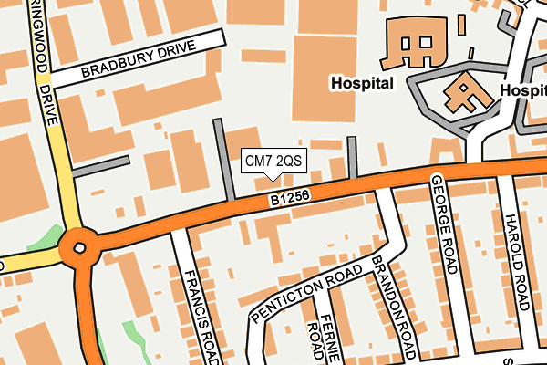 CM7 2QS map - OS OpenMap – Local (Ordnance Survey)