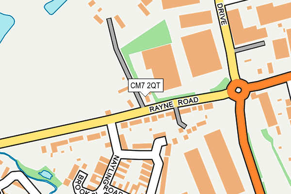 CM7 2QT map - OS OpenMap – Local (Ordnance Survey)