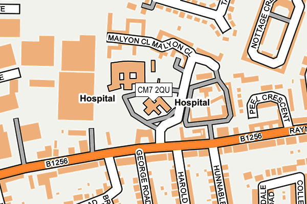 CM7 2QU map - OS OpenMap – Local (Ordnance Survey)