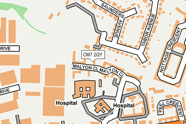 CM7 2QY map - OS OpenMap – Local (Ordnance Survey)