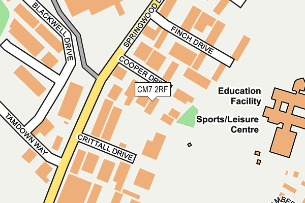 CM7 2RF map - OS OpenMap – Local (Ordnance Survey)