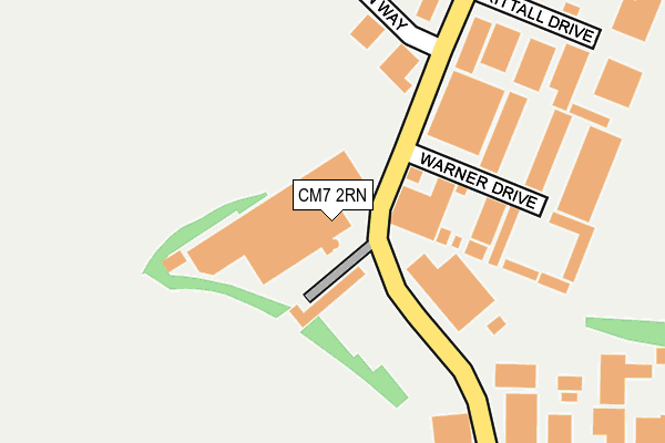 CM7 2RN map - OS OpenMap – Local (Ordnance Survey)