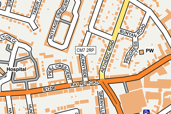 CM7 2RP map - OS OpenMap – Local (Ordnance Survey)