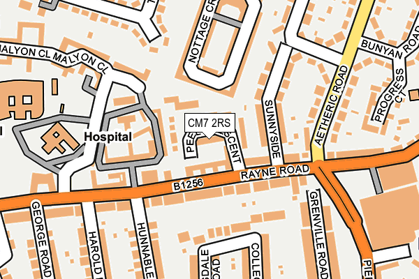 CM7 2RS map - OS OpenMap – Local (Ordnance Survey)