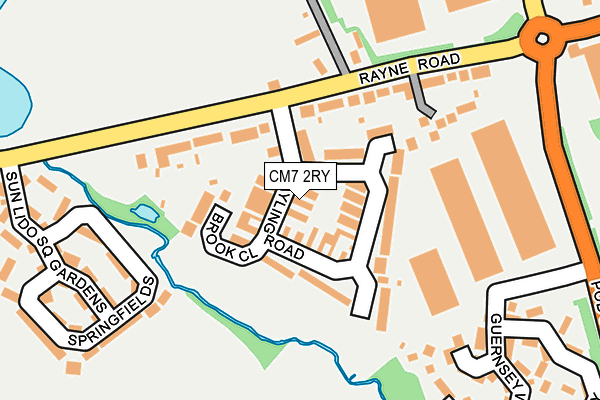 CM7 2RY map - OS OpenMap – Local (Ordnance Survey)