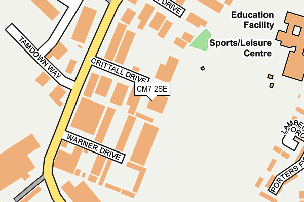 CM7 2SE map - OS OpenMap – Local (Ordnance Survey)