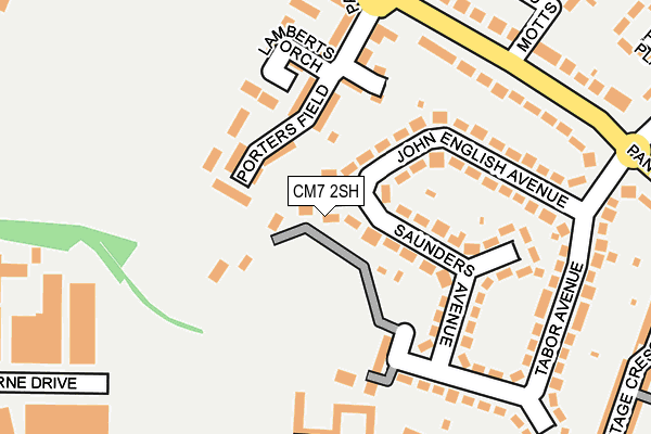 CM7 2SH map - OS OpenMap – Local (Ordnance Survey)