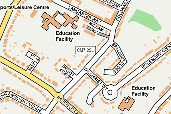 CM7 2SL map - OS OpenMap – Local (Ordnance Survey)