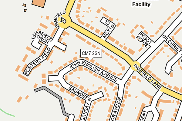 CM7 2SN map - OS OpenMap – Local (Ordnance Survey)