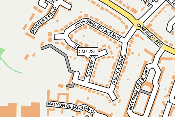 CM7 2ST map - OS OpenMap – Local (Ordnance Survey)