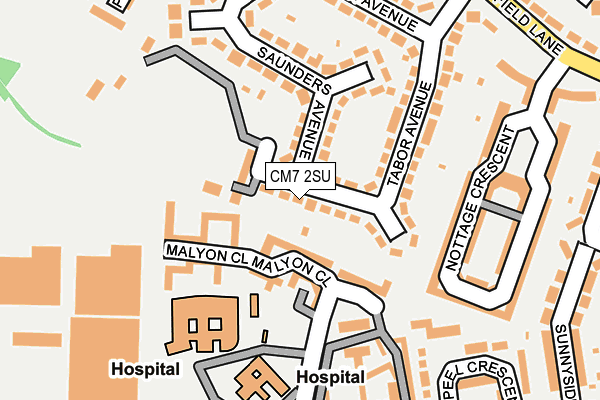 CM7 2SU map - OS OpenMap – Local (Ordnance Survey)