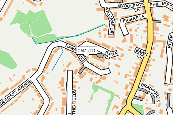 CM7 2TD map - OS OpenMap – Local (Ordnance Survey)