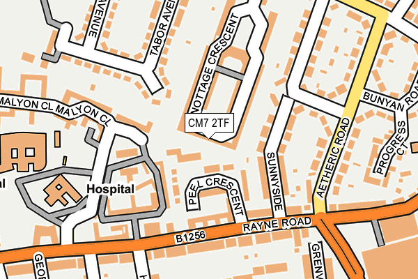 CM7 2TF map - OS OpenMap – Local (Ordnance Survey)