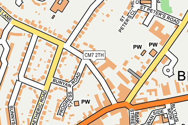 CM7 2TH map - OS OpenMap – Local (Ordnance Survey)