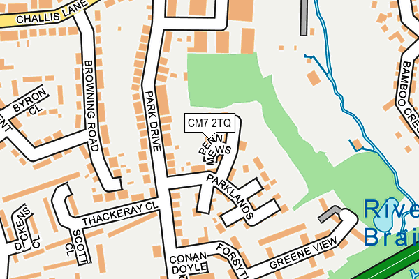CM7 2TQ map - OS OpenMap – Local (Ordnance Survey)