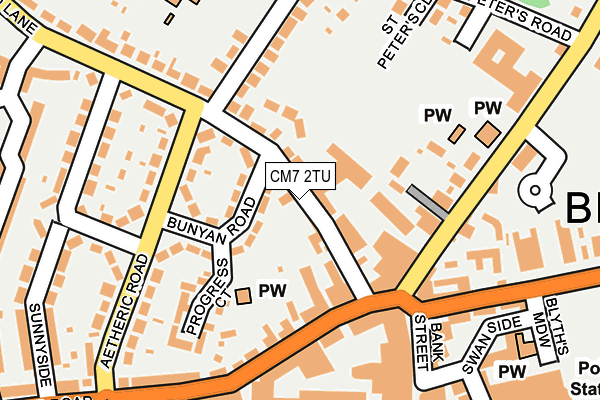 CM7 2TU map - OS OpenMap – Local (Ordnance Survey)