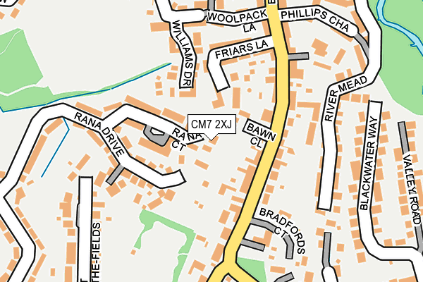 CM7 2XJ map - OS OpenMap – Local (Ordnance Survey)