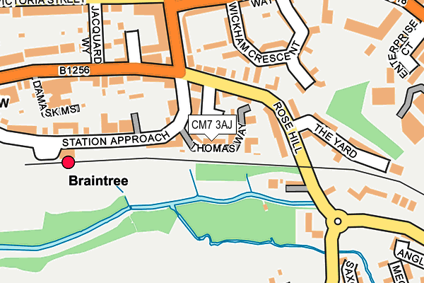 CM7 3AJ map - OS OpenMap – Local (Ordnance Survey)