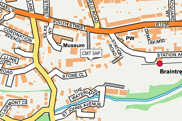CM7 3AP map - OS OpenMap – Local (Ordnance Survey)
