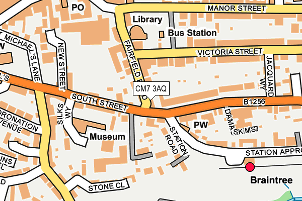 CM7 3AQ map - OS OpenMap – Local (Ordnance Survey)