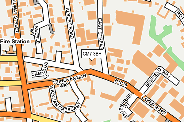 CM7 3BH map - OS OpenMap – Local (Ordnance Survey)