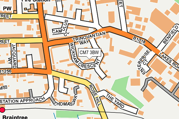 CM7 3BW map - OS OpenMap – Local (Ordnance Survey)