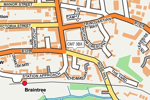 CM7 3BX map - OS OpenMap – Local (Ordnance Survey)