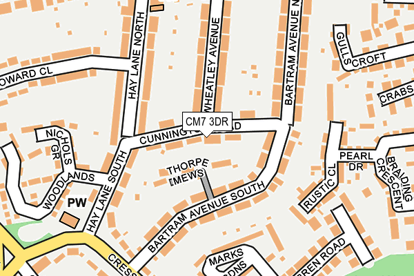CM7 3DR map - OS OpenMap – Local (Ordnance Survey)
