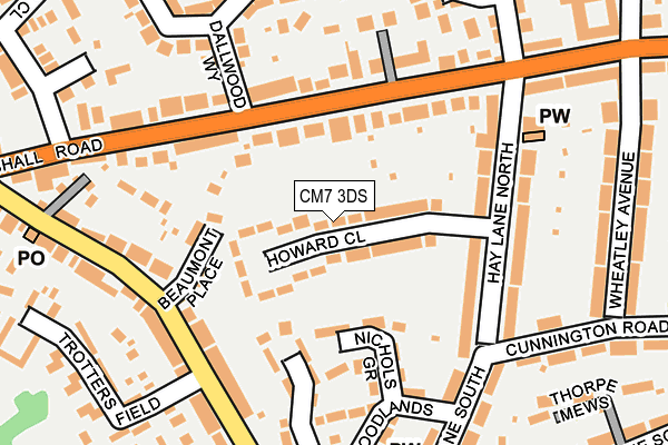 CM7 3DS map - OS OpenMap – Local (Ordnance Survey)