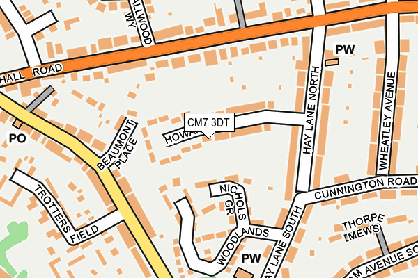 CM7 3DT map - OS OpenMap – Local (Ordnance Survey)