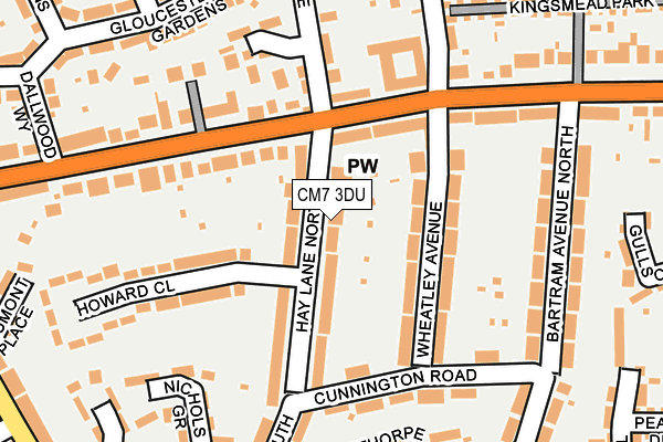 CM7 3DU map - OS OpenMap – Local (Ordnance Survey)