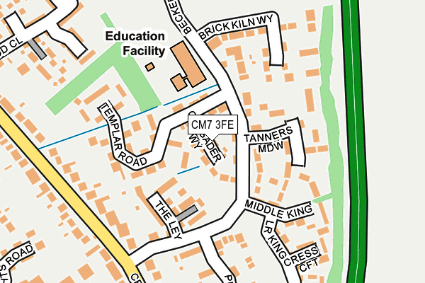 CM7 3FE map - OS OpenMap – Local (Ordnance Survey)