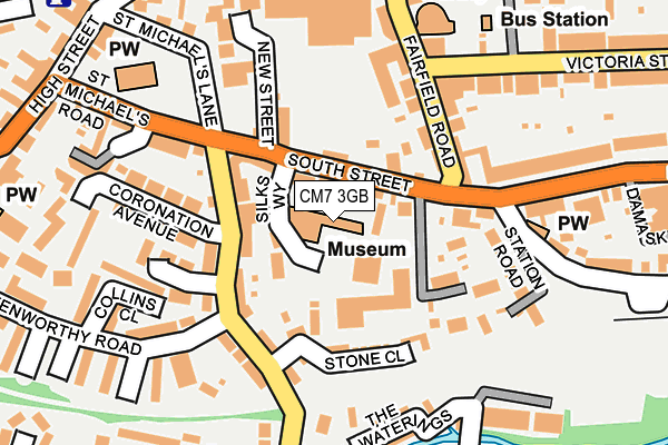 CM7 3GB map - OS OpenMap – Local (Ordnance Survey)