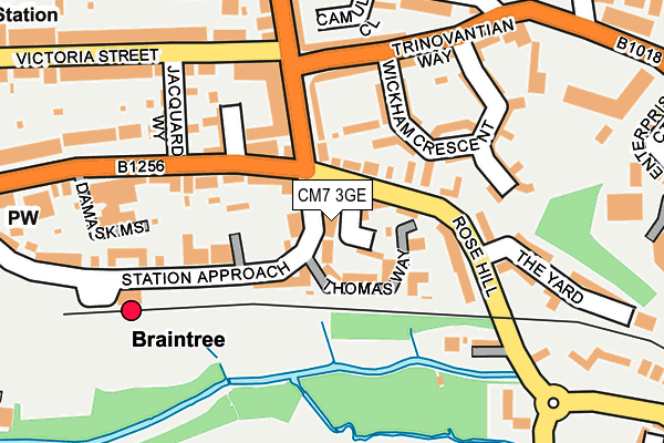 CM7 3GE map - OS OpenMap – Local (Ordnance Survey)