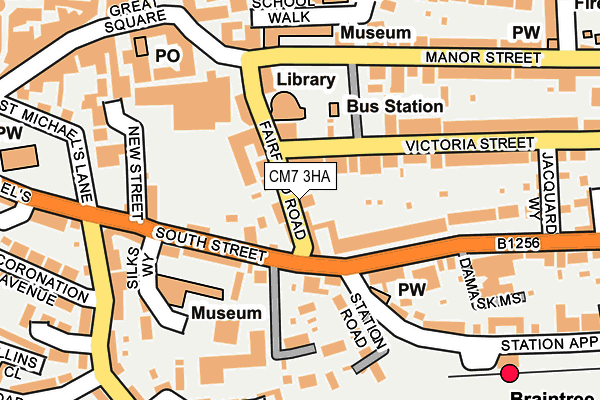 CM7 3HA map - OS OpenMap – Local (Ordnance Survey)