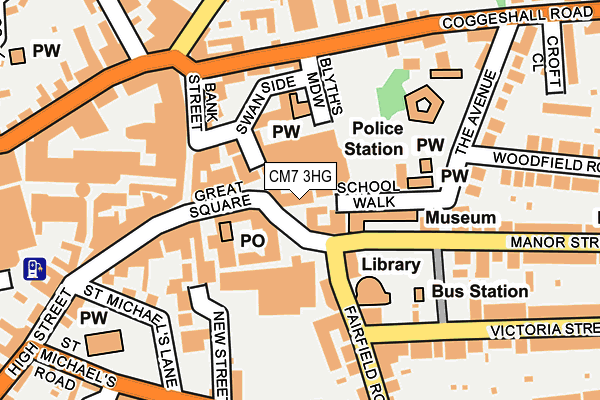 CM7 3HG map - OS OpenMap – Local (Ordnance Survey)