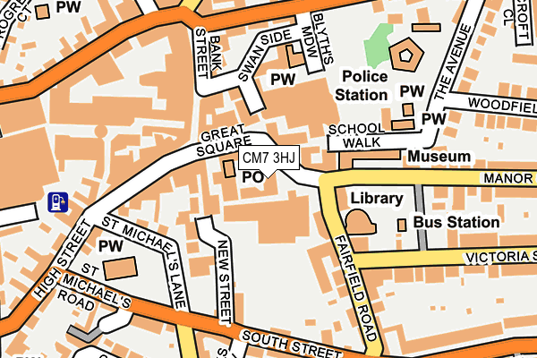 CM7 3HJ map - OS OpenMap – Local (Ordnance Survey)