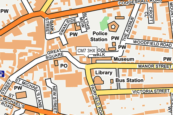 CM7 3HX map - OS OpenMap – Local (Ordnance Survey)