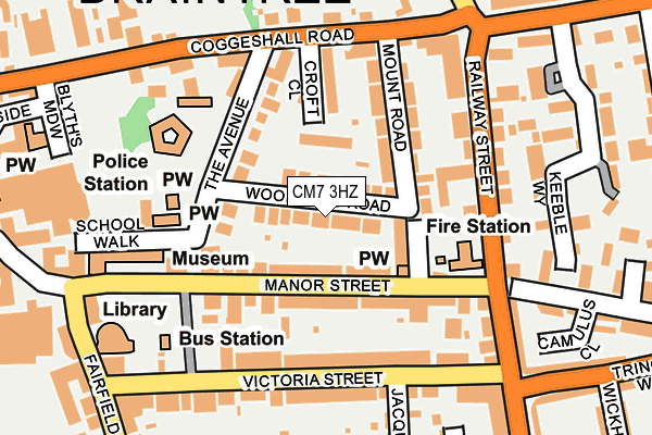 CM7 3HZ map - OS OpenMap – Local (Ordnance Survey)