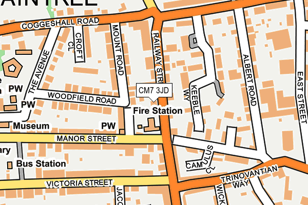 CM7 3JD map - OS OpenMap – Local (Ordnance Survey)
