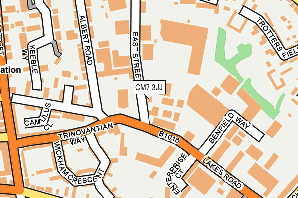 CM7 3JJ map - OS OpenMap – Local (Ordnance Survey)