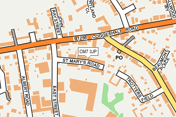 CM7 3JP map - OS OpenMap – Local (Ordnance Survey)