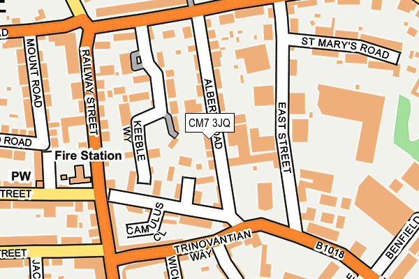 CM7 3JQ map - OS OpenMap – Local (Ordnance Survey)