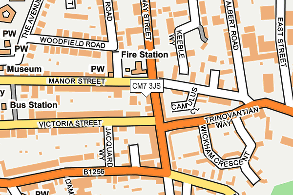 CM7 3JS map - OS OpenMap – Local (Ordnance Survey)