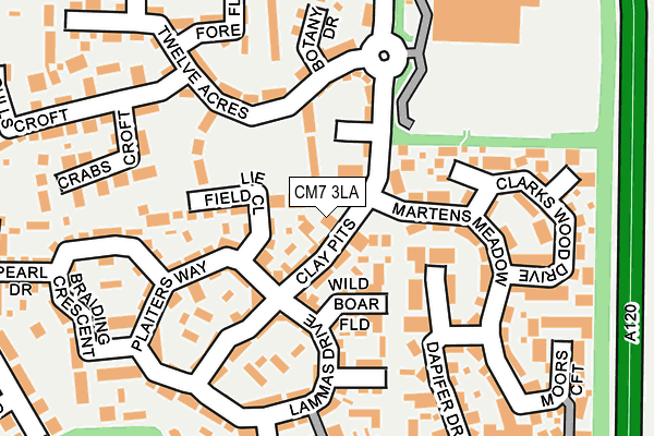 CM7 3LA map - OS OpenMap – Local (Ordnance Survey)